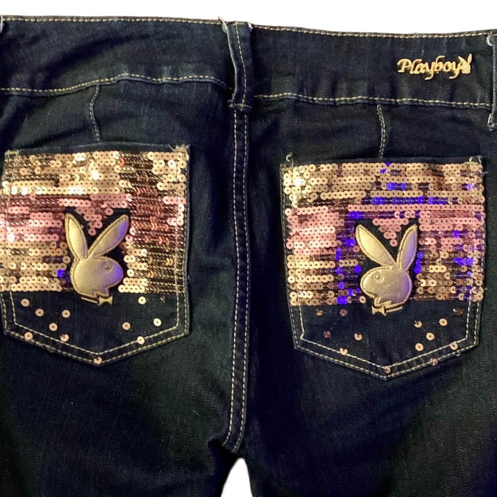 Vintage Playboy Y2K Sequin Bling Jeans